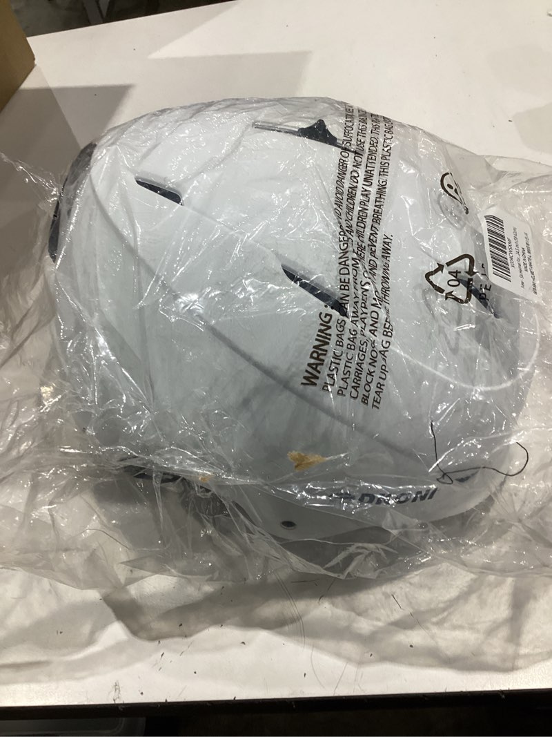 Condition photo showing Good Condition for ski helmet, snowboard helmet for men & women, three-stage adjustable ventilation system, adjustable fit, durable pc shell, protective eps foam, snow sports helmet for adults, youth & kids large: 22.5 -24.5 inch (58-62cm) white