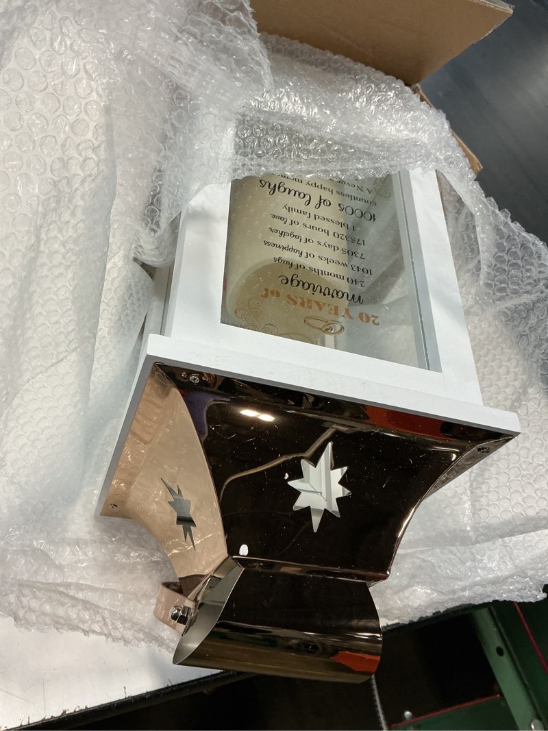 Condition photo showing Good Condition for best 20th anniversary wedding gifts for couple, wife, husband, parents - 20th wedding anniversary lantern, 20 years of marriage gifts for couple, wife, her