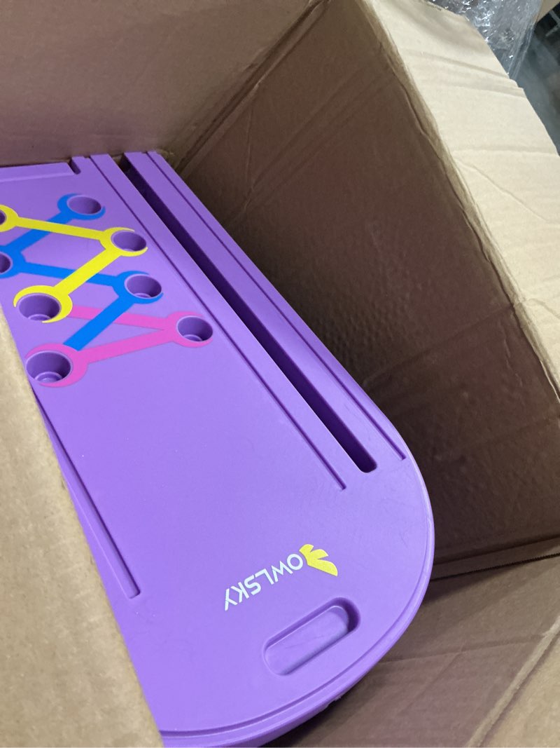 Condition photo showing As Is for Pilates Reformer Board – 5-in-1 Foldable Pilates Machine for Home Workout, Portable Fitness Board with Resistance Bands, Full Body Training for Women Purple