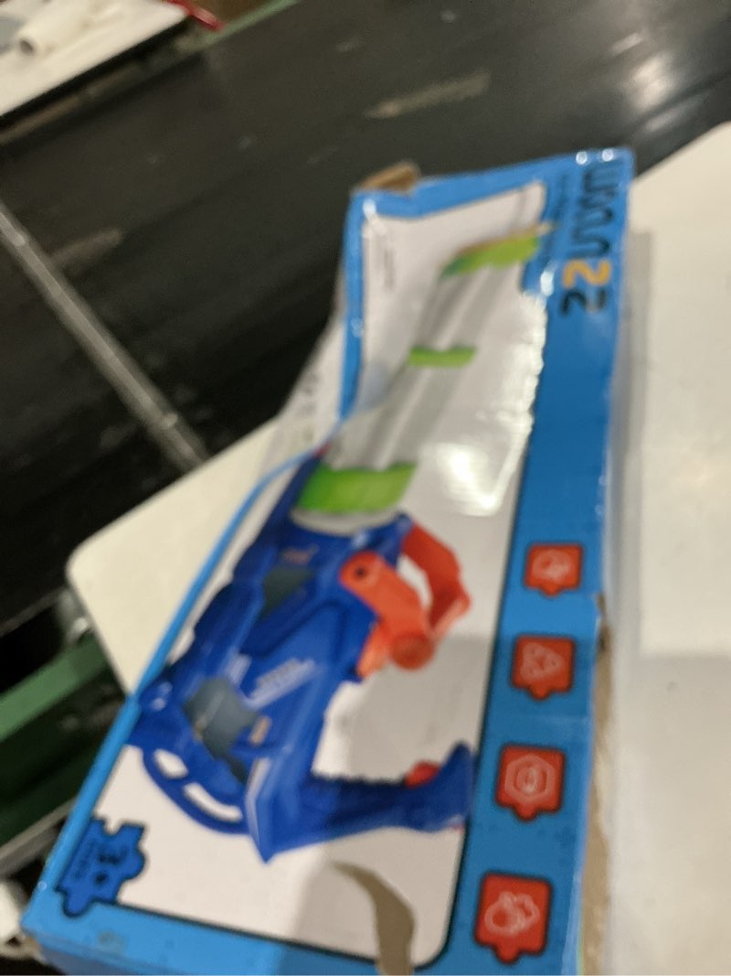 Condition photo showing As Is for gatling electric water gun, 1500cc squirt water pistol toy powerful water blaster 50-55 feet range, automatic super water soaker for kids summer outdoor swimming pool beach party,blue