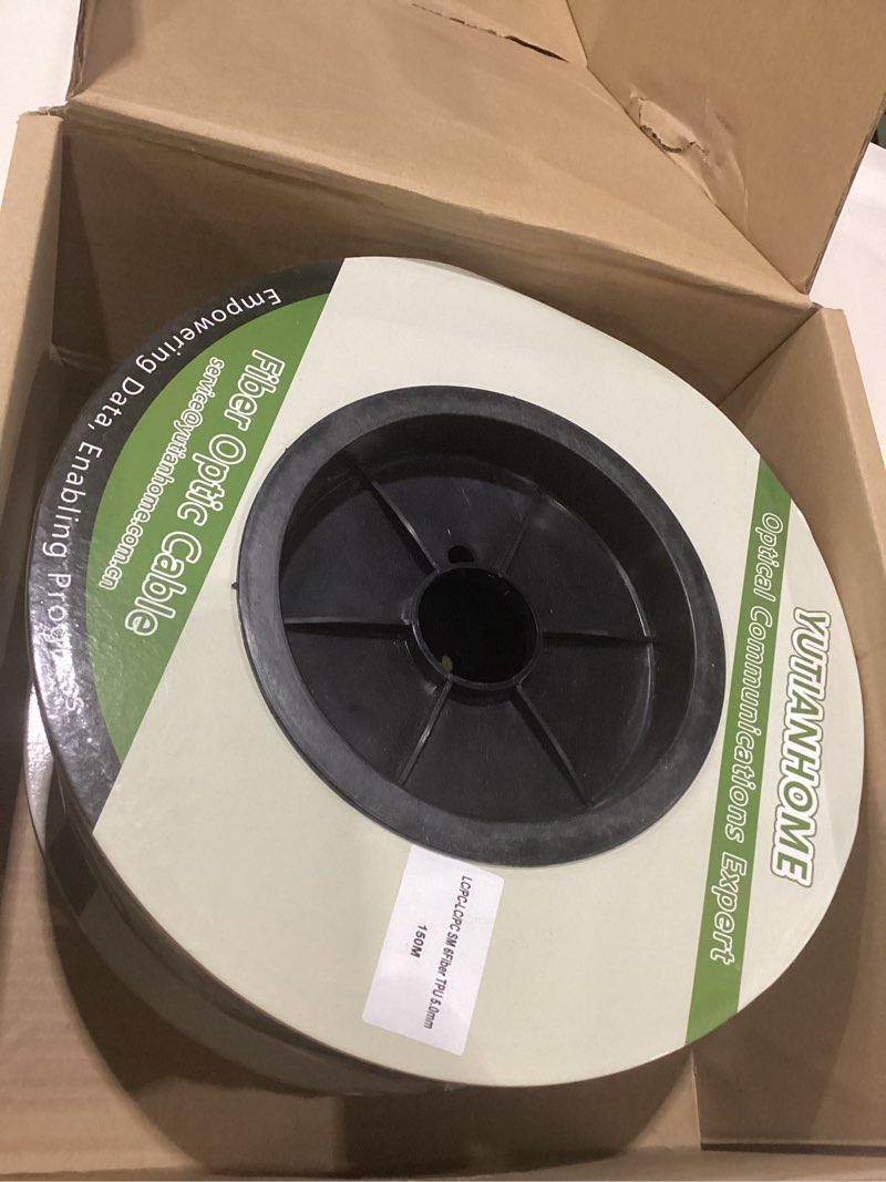 Condition photo showing New/Like New for 500 Feet (150 Meters) 6 Core Industrial TPU LC to LC Outdoor Armored Fiber Optic Cable, OS2 Single Mode 6 Strands Fiber Patch Cable with LC Connectors, 9/125um, OD-5mm, Direct Burial LC-LC 500ft(150m) 6 Core