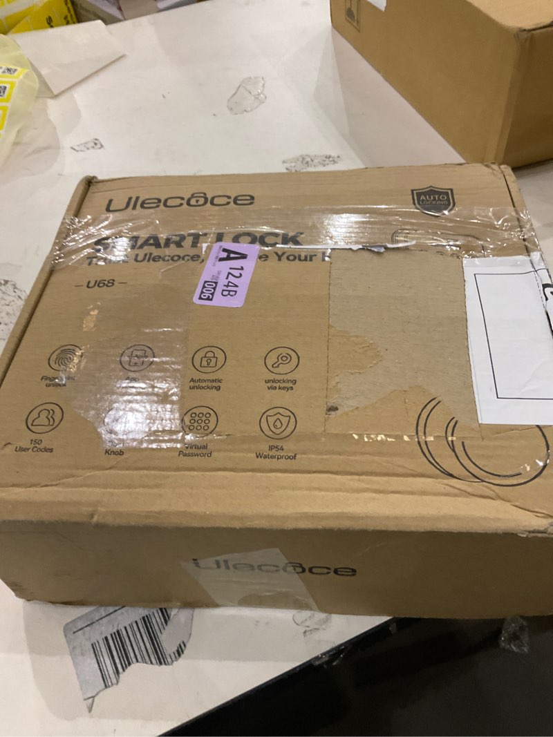 Condition photo showing New/Like New for Fingerprint Keypad Deadbolt with Handle Set, Keyless Entry Door Lock, Door Locks for Front Door Lock Set, App Control, Auto Locking, Easy to Install, Satin Nickel Silver