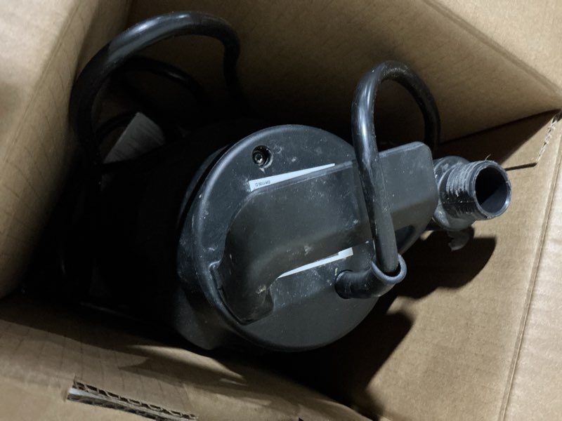 Condition photo showing As Is for utilitech 1/3-hp 115-volt 30-gpm thermoplastic submersible utility pump