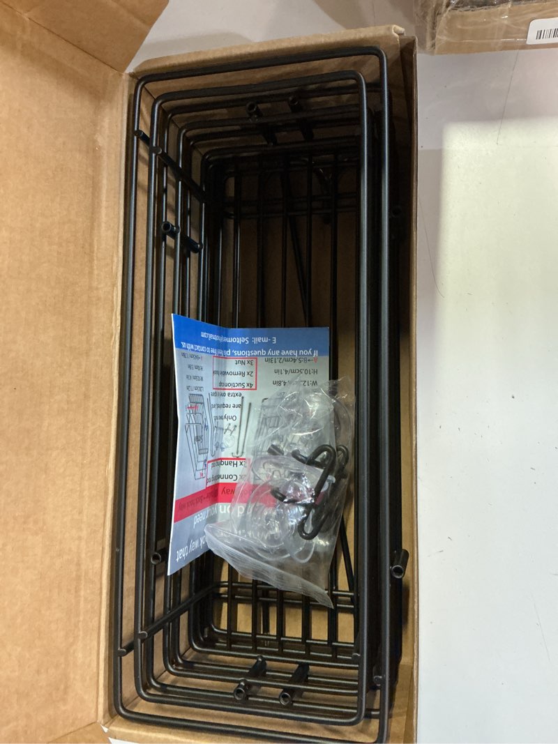 Condition photo showing New/Like New for shower organizer hanging shower caddy with rotatable hook bar over the door and can be hung on the faucet or claw foot, stainless steel rust proof and durable ?black? 2-tier black