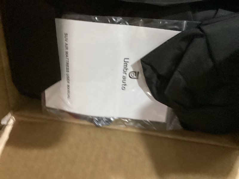 Condition photo showing Good Condition for umbrauto suv air mattress for trunk: upgraded car camping mattress with flocked surface and extra thick bottom, van sleeping bed for back seat with pump, nozzle, repair patch, carry bag black suv air mattress