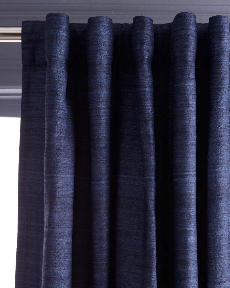 raw silk room darkening curtain - single panel