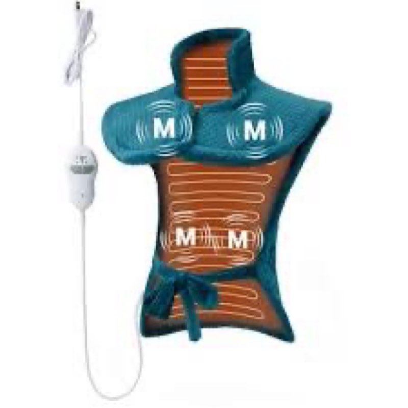 massaging heating pad for neck and shoulders and back, electric heating pad for back, 24" x 35" larg