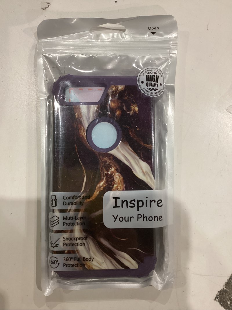 Condition photo showing New/Like New for Hocase Heavy Duty Shockproof Protection Hard Plastic+Silicone Rubber Hybrid Protective Case for iPhone 7 Plus/iPhone 8 Plus - Midnight Purple For iPhone 8 Plus, iPhone 7 Plus Midnight Purple