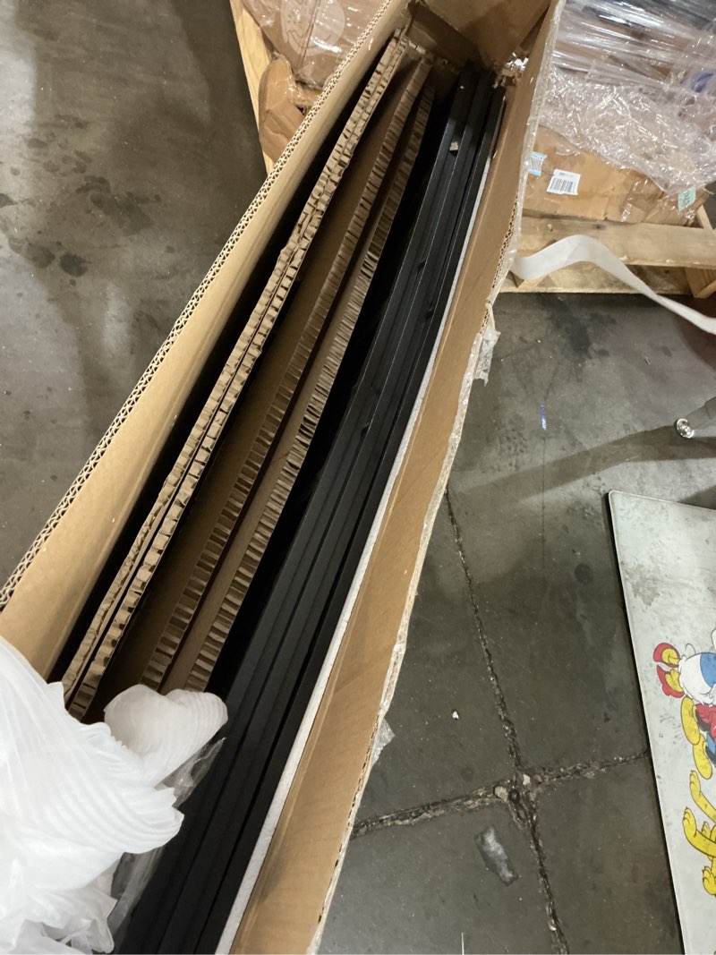 Condition photo showing As Is for 5-tier 40”w x 20”d x 72”h heavy duty garage storage shelves 2500lbs basement shelving heavy duty adjustable unit rack metal rack(black)