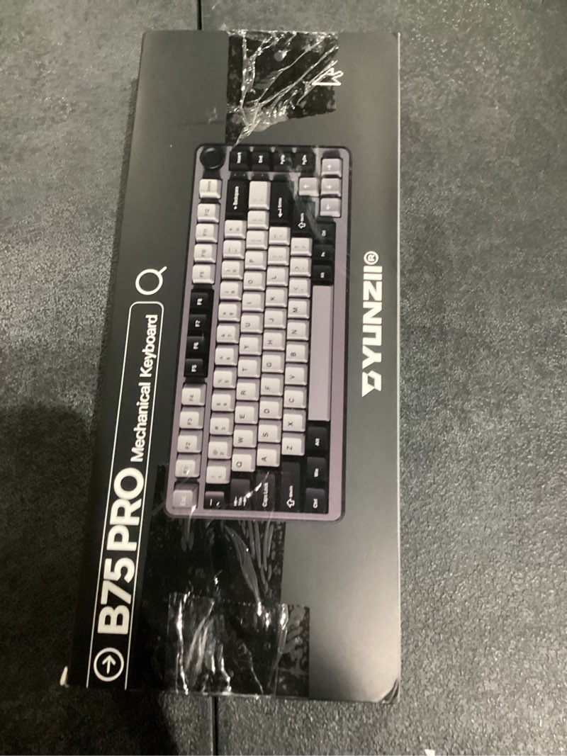Condition photo showing New/Like New for YUNZII B75 PRO Wireless Mechanical Keyboard,75% Layout with Knob,Hot Swap Gasket Structure,Creamy Pre-lubed Switches,RGB Backlit,Bluetooth/Type-C/2.4G for Win/Mac (Dark Grey, Milk Switch) Milk Switch Dark Grey