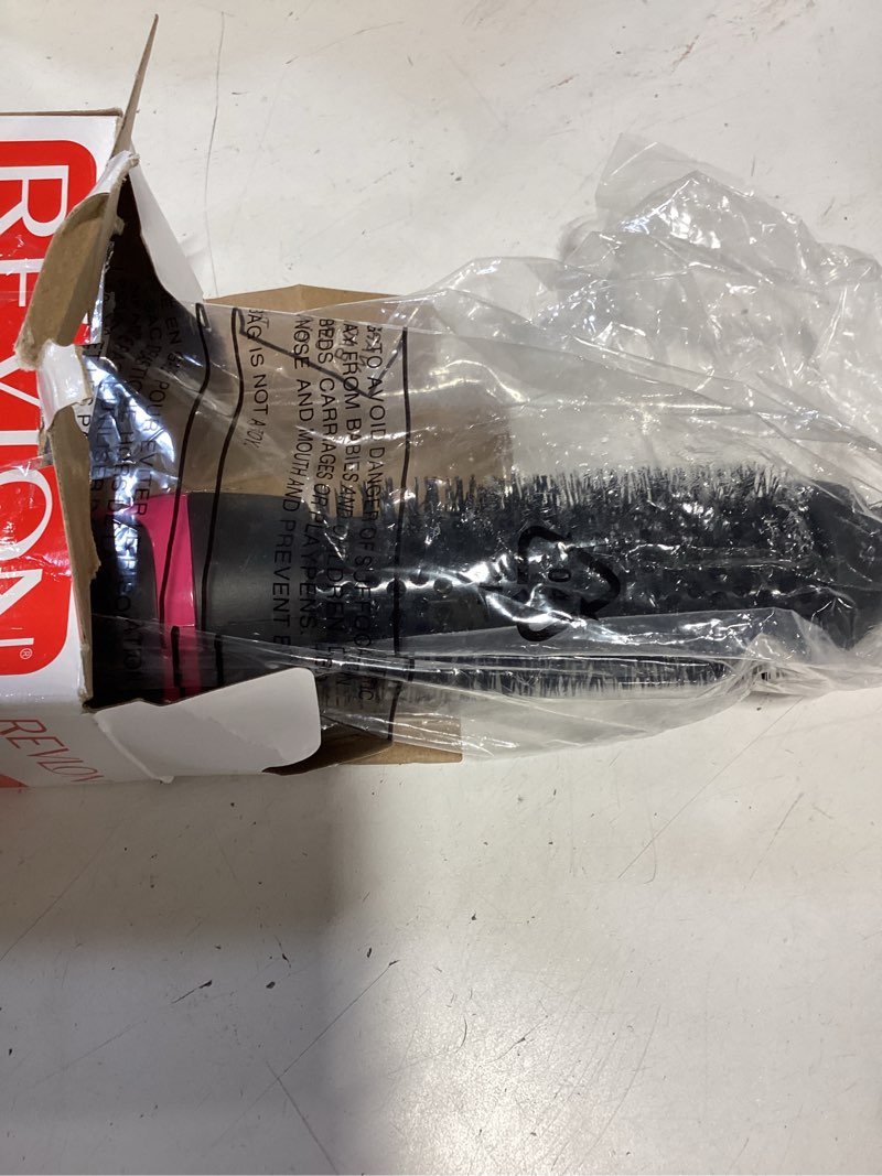 Condition photo showing As Is for revlon one step root booster round brush dryer and hair styler | fight frizz and add volume, appliance tool (1-1/2 in)