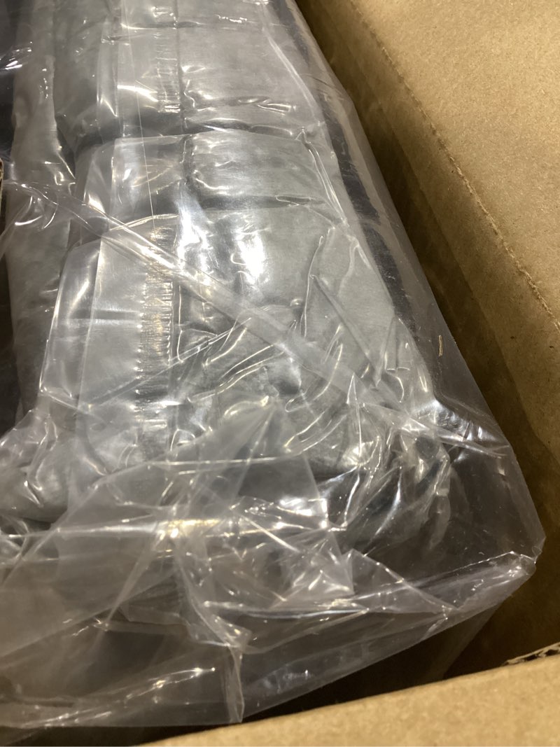 Condition photo showing New/Like New for recyco luxury velvet quilt set king size bedding sets, ultra soft velvet comforter set, lightweight channel box stitch oversized bedspread coverlet for all season, with 2 shams, charcoal gray king/cal king (108" x 92") charcoal gray