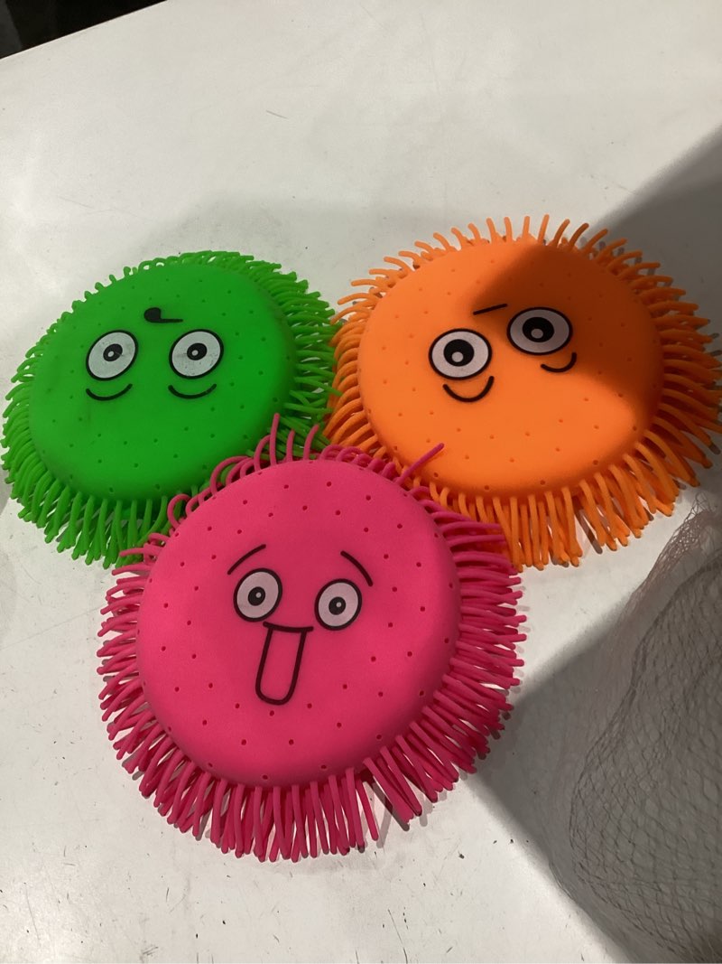 Condition photo showing As Is for play day kooky drencher disk pool toy for children, 3 pack, multi-color