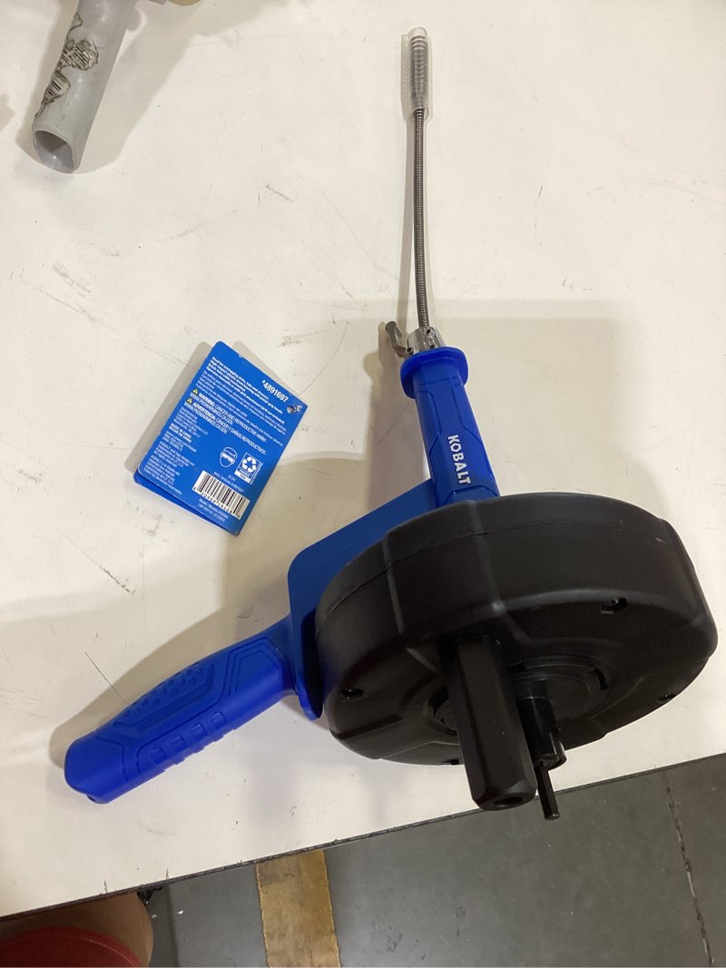 Condition photo showing As Is for kobalt 1/4-in x 25-ft high carbon wire hand auger for sink