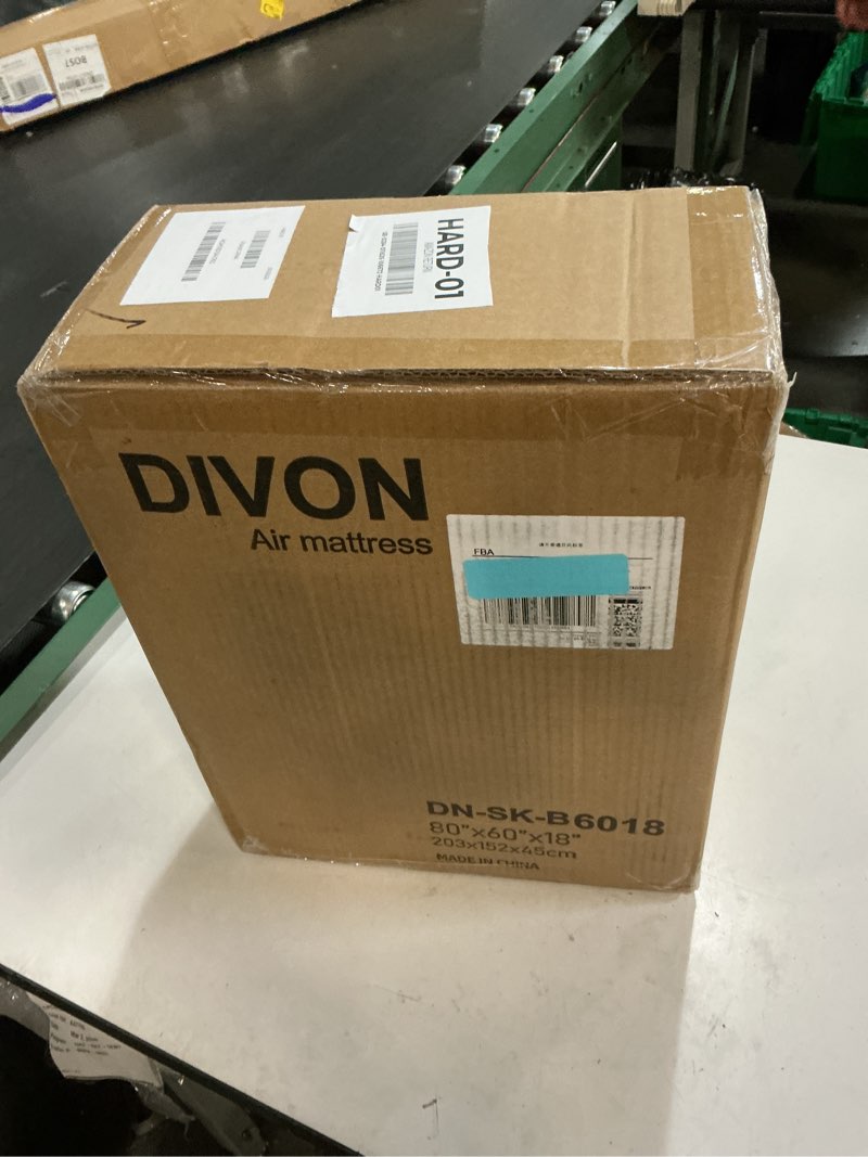Condition photo showing New/Like New for DIVON Queen Air Mattress with Built in Pump Raised, 2 Min Self Inflatable Mattress, 18’’ Blow up Mattress for Adults, 660 LBS Portable Air Bed for Guest, Camping, Travel & Floor, Brown Brown Queen 18''