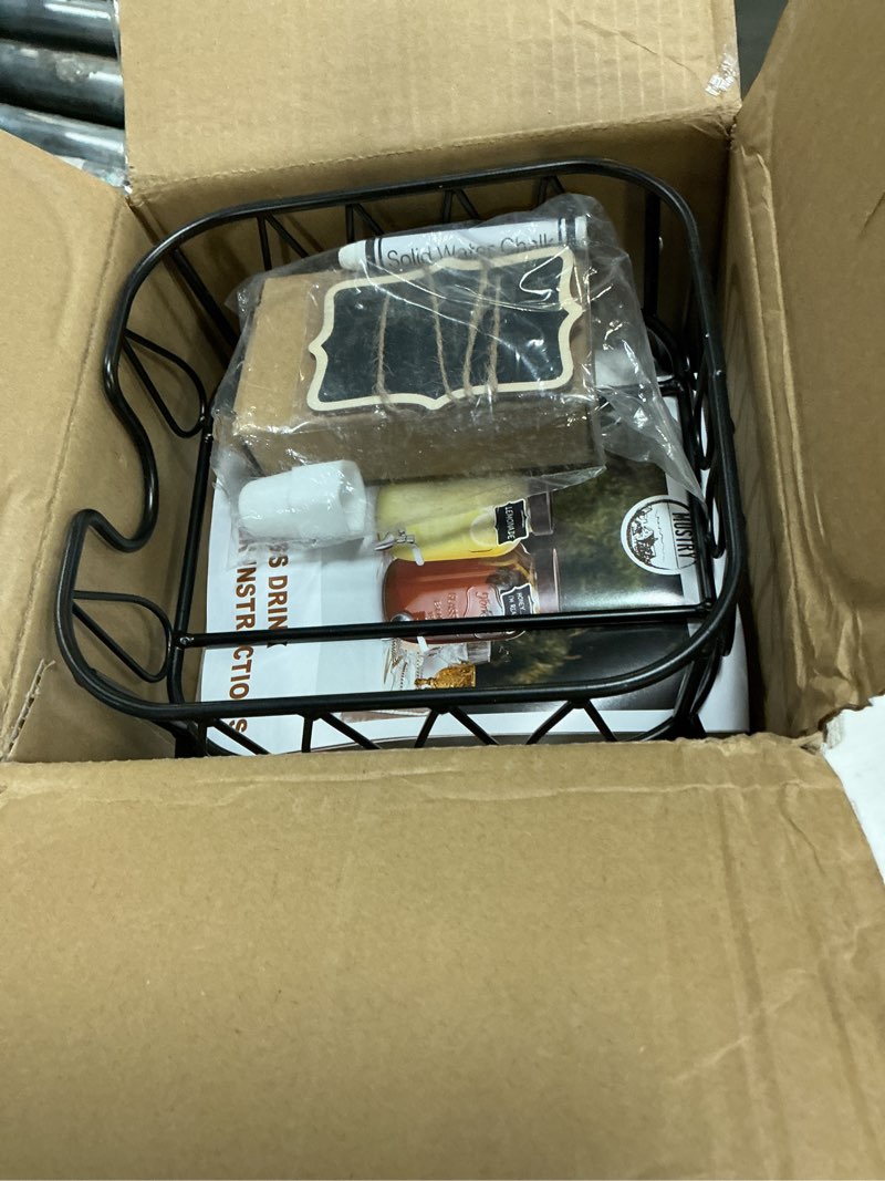 Condition photo showing Good Condition for mustry glass drink dispenser for parties, 1 gallon beverage dispenser with stand and spigot solid stainless steel, used as lemonade dispenser sun tea jar kombucha jar single, with stand