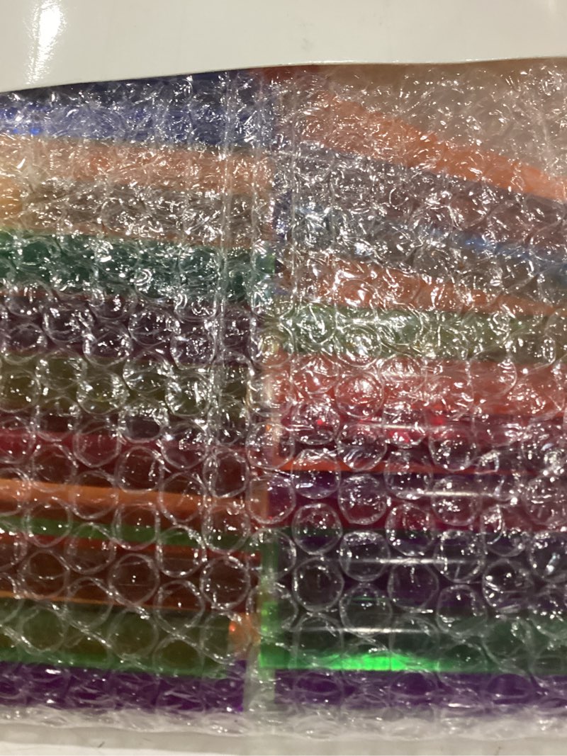 Condition photo showing New/Like New for 48 Pcs Refill Pegs, Acrylic Round Rod Colorful, 1/2 Diameter 3 Long Clear Colorful Translucent Dowel Rods, Refill Pegs LED Panel Light up Board Accessories for Christmas Party, 6 Color
