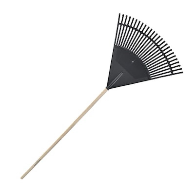 Project Source 24-in Poly Leaf rake with Wood Handle 