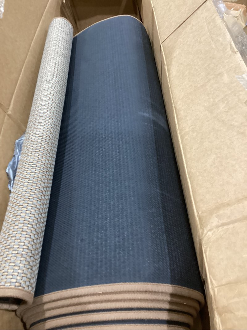 Condition photo showing As Is for goylser kitchen jute rug runner non slip, front door runner indoor entrance, 20 ft bottom rubber backed waterproof laundry mat, light brown light brown 2'4" x 20' (rectangular)