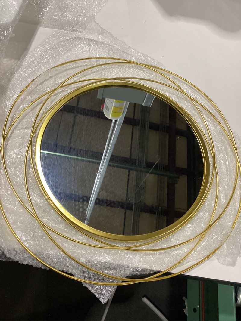 kktapos gold mirrors for wall - metal geometric & leaves mirror room decor & home decorative hanging