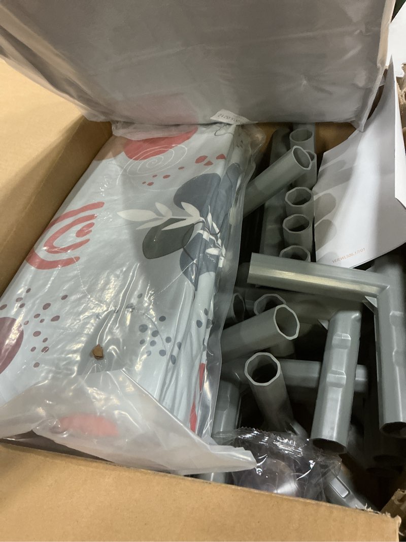 Condition photo showing Good Condition for 74 x 50 Inch Baby Playpen with Mat, Playpen for Babies and Toddlers, Baby Playard for Indoor & Outdoor Active Center Game Fence, with Skin-Friendly Fabric and Soft Breathable Mesh, Grey Grey 74 × 50 inch+Mat