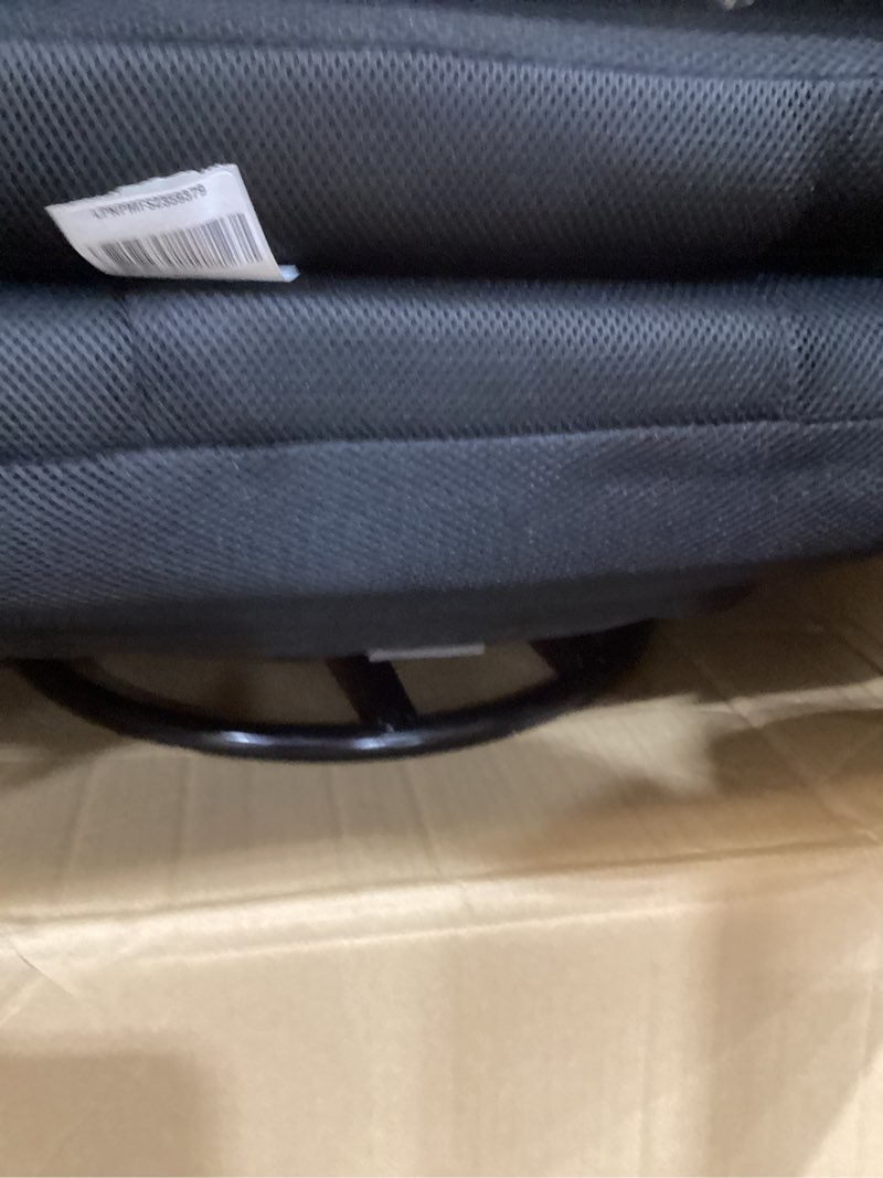Condition photo showing As Is for swivel floor gaming chair w/armrests, folding video reclining sofa w/6 adjustable position, padded backrest & cushion, lazy lounger couch for e-sports, reading, relaxing, watching tv, black 1 black