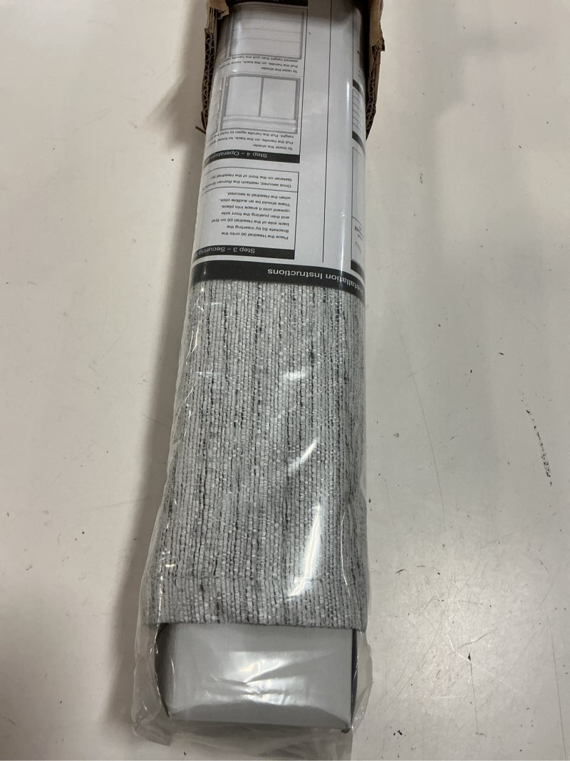 Condition photo showing New/Like New for everyday celebration roman shades for windows, washable cordless 100% blackout roman window shades pull down window treatment, blackout blinds & shades with woven fabric, 31" w x 64" h, (light stone) light stone (blackout) 31"w x 64"h