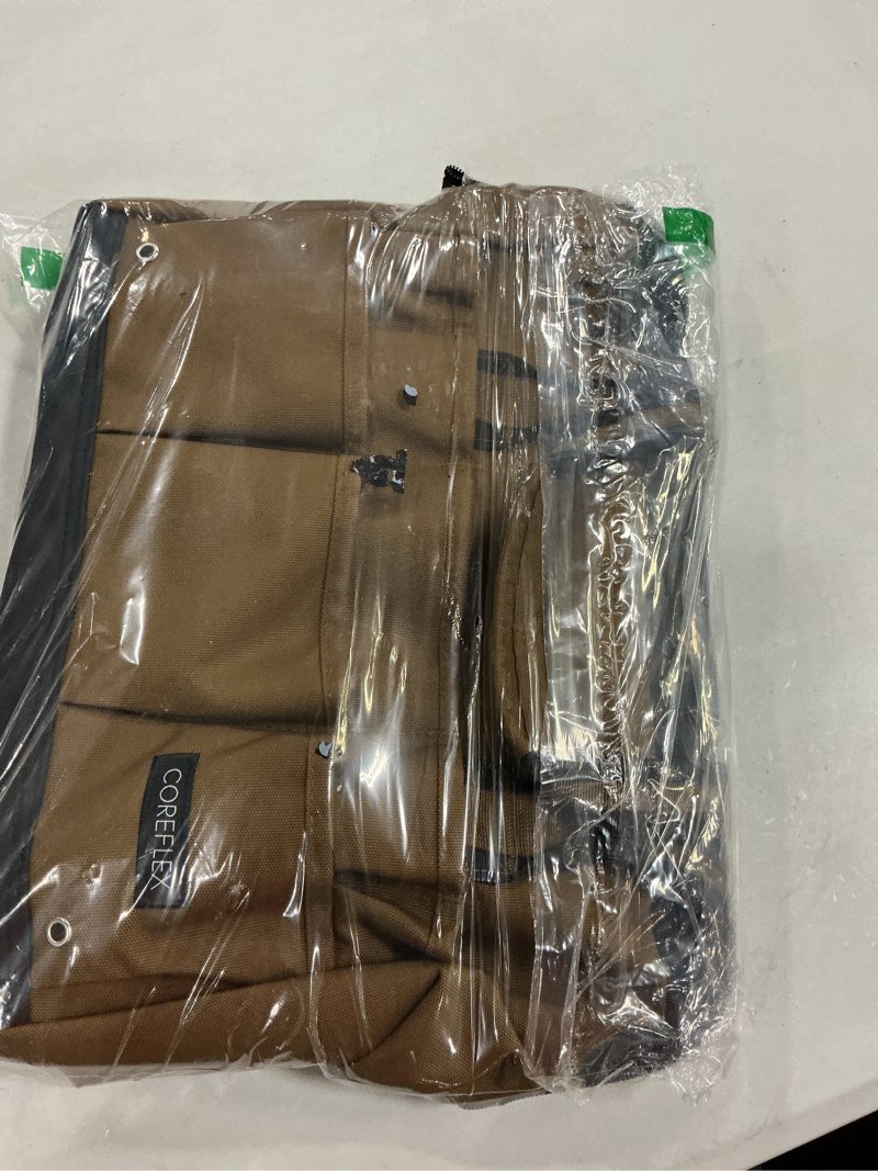 Condition photo showing Good Condition for coreflex 14 inch wide-mouth tool bag, gear bag, multiple purpose - for plumbers, electricians, handymen also good for daily use, office use and camping. (tan)