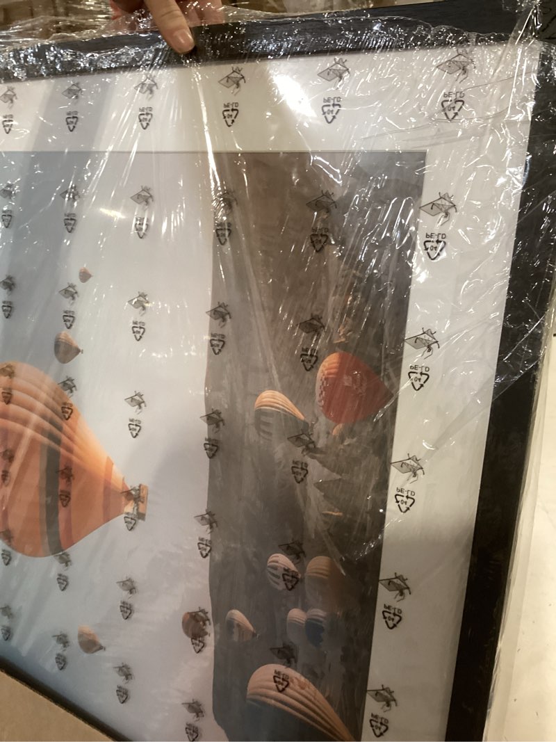 Condition photo showing Good Condition for jcjmy 24x24 picture frame black with 20x20 mat, display photo 20x20 with mat or 24 x 24 without mat, wall hanging large 24x24 poster frame with shatter resistant plexiglass, black black 24x24 inch