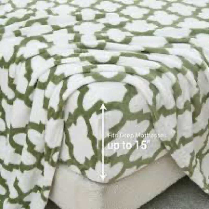 New - Softan Full Mi..atrefoil Print Green 