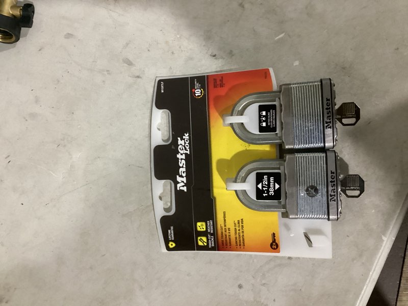 Condition photo showing Good Condition for master lock magnum 1.6 in. h x 2-1/2 in. w steel key weather-resistant padlock