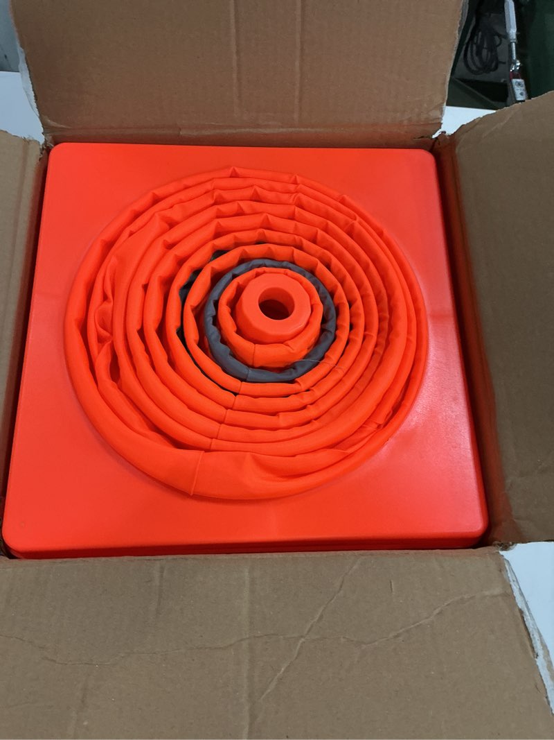 Condition photo showing Good Condition for roadhero 28 inch 6 pack collapsible traffic safety cones, multi purpose pop-up cones with reflective collar for road safety, orange cones for driving training, parking lots