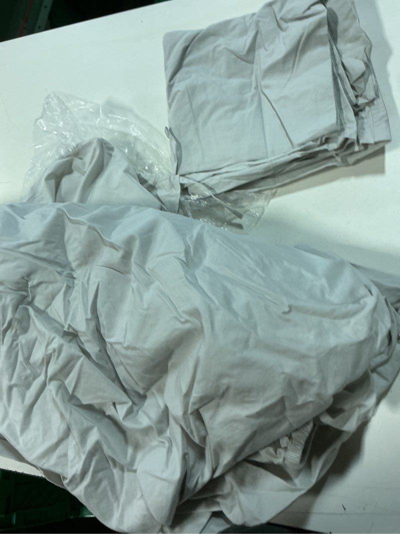 Condition photo showing Good Condition for european linen fitted sheet set solid: willowleaf size: king