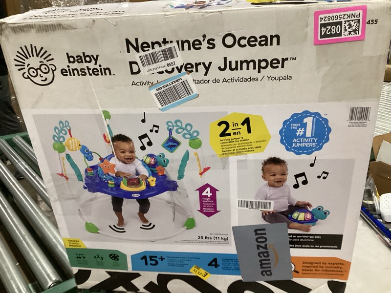 Condition photo showing Good Condition for Baby Einstein Neptune's Ocean Discovery Activity Baby Jumper Activity Center, Ages 6 Months +, Max Weight 25 lbs., Unisex