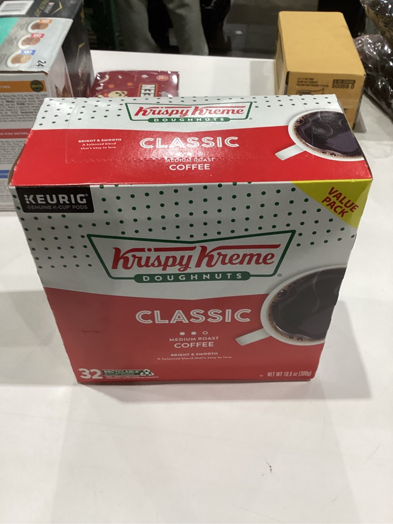 Condition photo showing New/Like New for Krispy Kreme Classic, Single-Serve Keurig K-Cup Pods, Medium Roast Coffee Pods, 32 Count Classic 32 Count (Pack of 1)