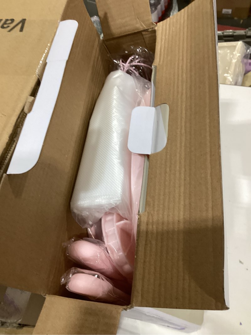 Condition photo showing New/Like New for Kootek 158PCs Cake Decorating Kit, Baking Supplies Tools - Includes Cake Stand Turntable, 64 Icing Piping Tips Set, 2 Frosting Spatulas, 3 Scrapers, 50+2 Pastry Bags, Coupler, Video Tutorial, Booklet Light Pink 158