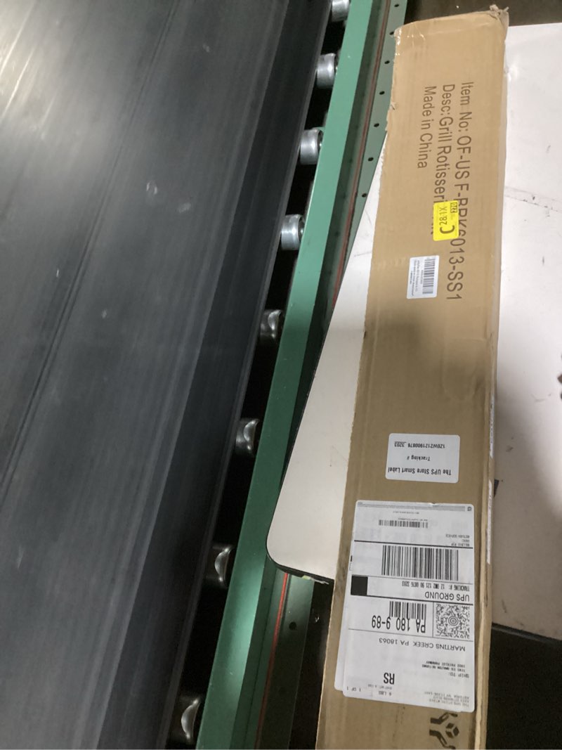 Condition photo showing New/Like New for onlyfire stainless steel bbq rotisserie kit for weber genesis 310/330(year under 2016), spirit 310/330 series gas grills - 3/8" square spit rod