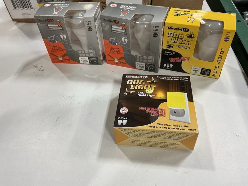 Condition photo showing New/Like New for Miracle LED Rough Service Ultimate Garage Renovation Master Pack, 2 Garage LED Bulbs, 2 Amber Outdoo