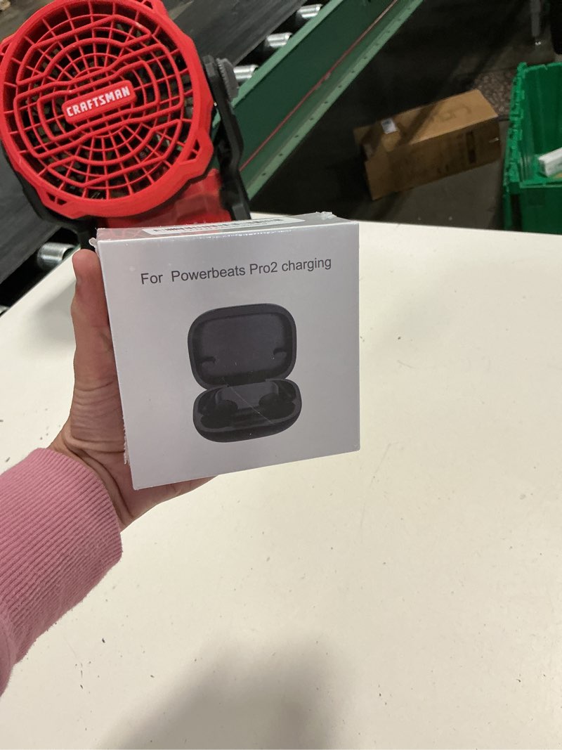 Condition photo showing New/Like New for replacement charging case compatible with powerbeats pro 2: wireless charger case with bluetooth pairing button, 600mah battery, usb-c charging cable included powerbeats pro 2 black
