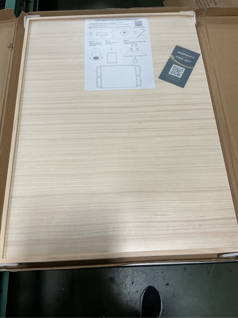 Condition photo showing Good Condition for Rotatable 360-Degree Wheels Puzzle Board with Drawers and Cover 1000 Pieces Lightweight Portable Woo