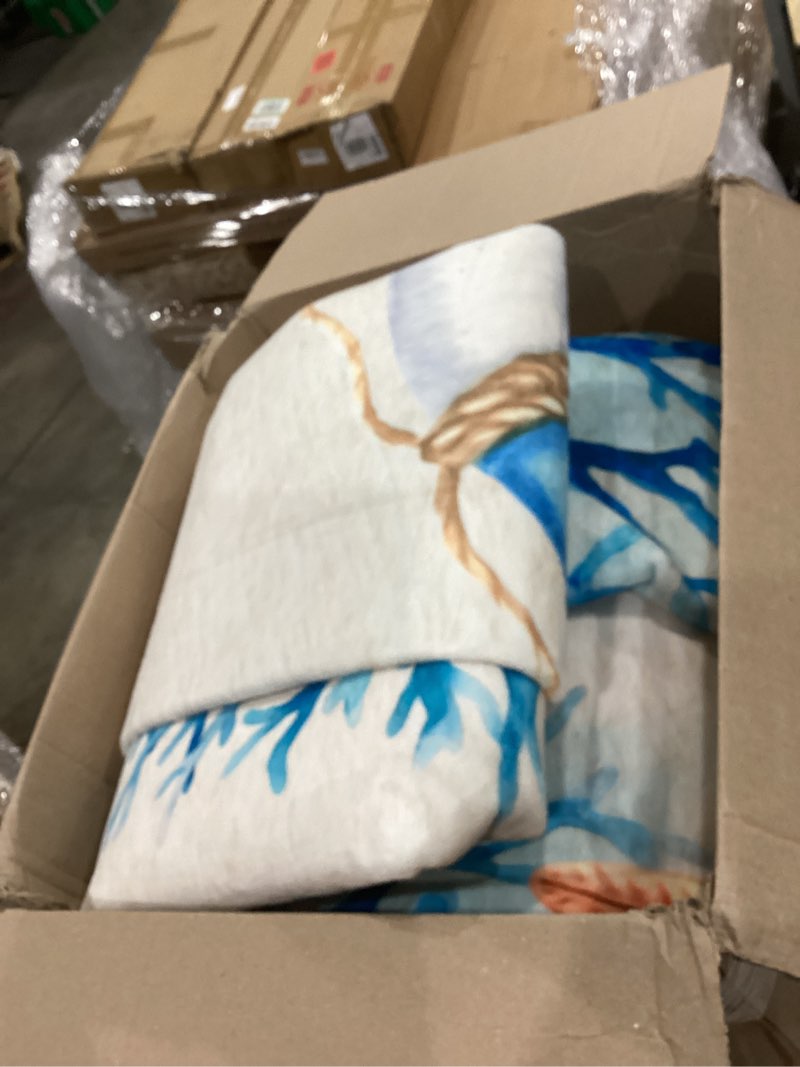 Condition photo showing Good Condition for nayoroom hawaiian shallow 8x10 area rug, non-slip indoor rug, soft low pile carpet for bedroom living room office dining room. 8 hawaiian shallow 8' x 10' (rectangular)