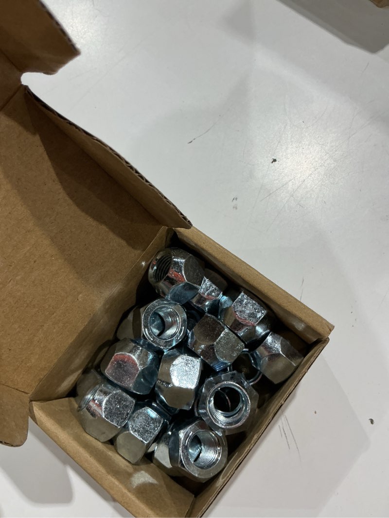 Condition photo showing Good Condition for 24pcs 1/2-20 inch wheel nuts for 1/2" wheel studs for trailers for boat trailer tires length: 0.62"(15.77mm), width: 0.8"(20.4mm) for rv truck tire