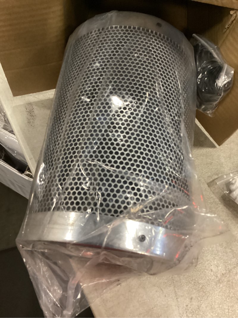 Condition photo showing New/Like New for 4inch carbon filter odor control with australia virgin charcoal two prefilter 1 pair rope hanger included for inline duct fan, grow tent, hydroponics, odor scrubber