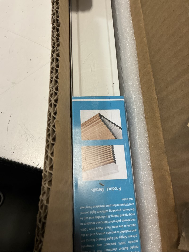 Condition photo showing Good Condition for myshade cordless blackout cellular shades for windows, honeycomb window shades with thermal insulation, child & pet safe room darkening shade, easy install,24" w x 50" h, light brown light brown 24"w x 50"h