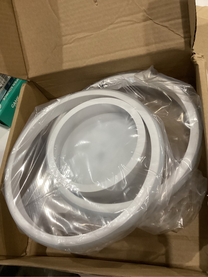 Condition photo showing New/Like New for CANEOE Modern Led Ceiling Lights, Small Led Close to Ceiling Light Fixture,32W Round LED Ceiling Lamp for Bedroom Hallway Aisle Corridor Light Lighting (Cool White,6000K) White, 6000K