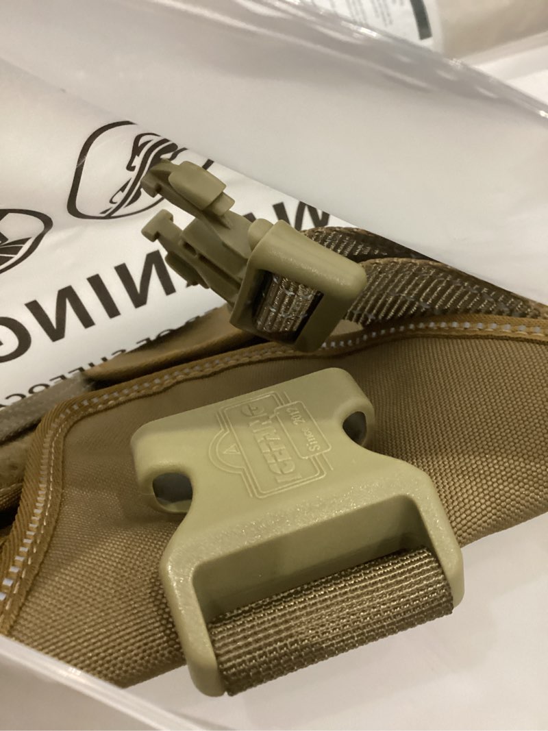 Condition photo showing Good Condition for ICEFANG Tactical Dog Harness, Medium Size,2X Metal Buckle,Working Dog MOLLE Vest with Handle,No Pulling Front Leash Clip,Hook and Loop Panel (Brown,M (Pack of 1)) Medium (Pack of 1) Brown