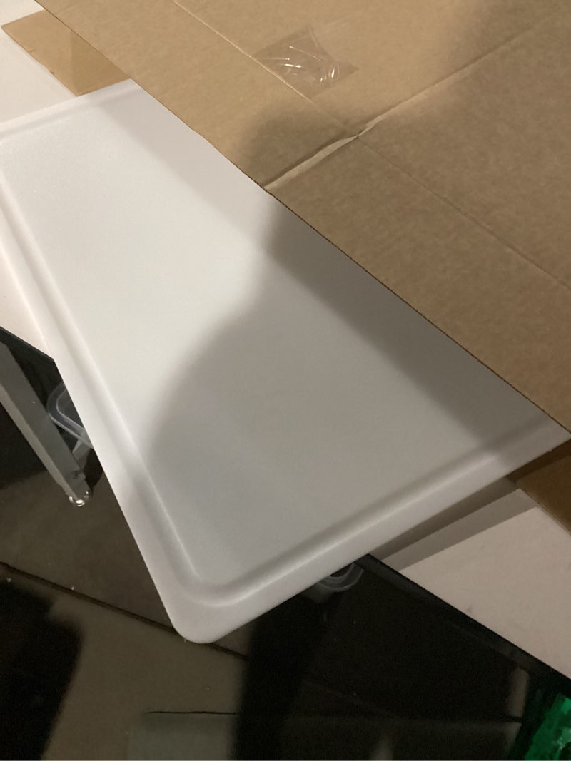 Condition photo showing Good Condition for Dexas NSF Polysafe Pastry/Cutting Board with Well, 15 by 20 inches, White Flat 15"L x 20"W