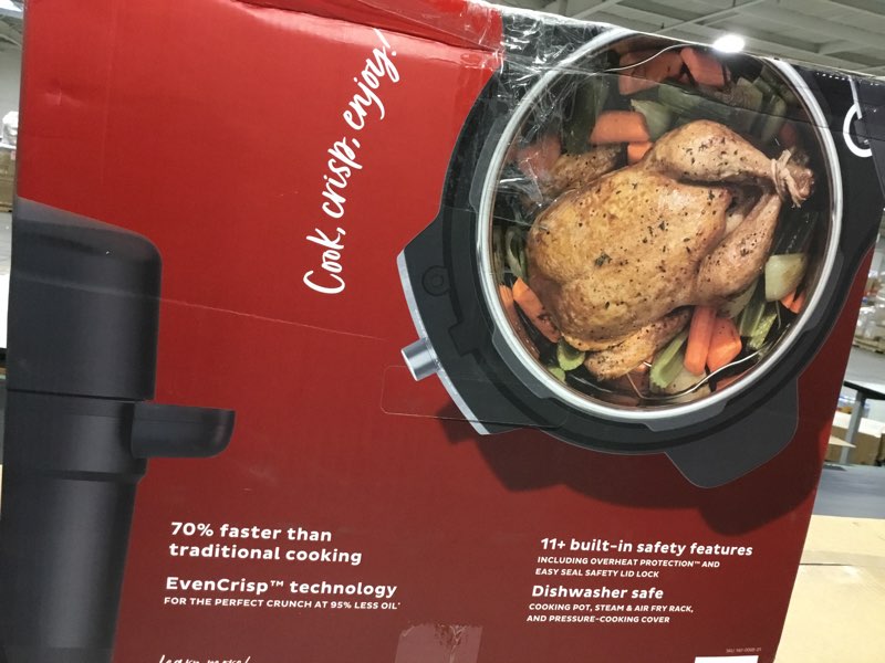 Condition photo showing Good Condition for Instant Pot Duo Crisp Ultimate Lid,13-in-1 Air Fryer&Pressure Cooker Combo, Sauté, Slow Cook, Bake, Steam, Warm, Roast, Dehydrate, Sous Vide&Proof, App With Over 800 Recipes,1500 watts,6.5 Quart,Black Non-Wi-fi