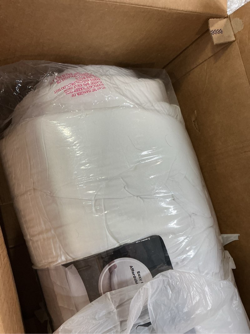 Condition photo showing As Is for Hotel Grand Pillow Top Mattress Topper Queen Size - Waterproof Mattress Protector Quilted Fitted Mattress Pad Cover with 8-20 Inch Deep Pocket Down Alternative Fill (60x80 inch, White) White Queen