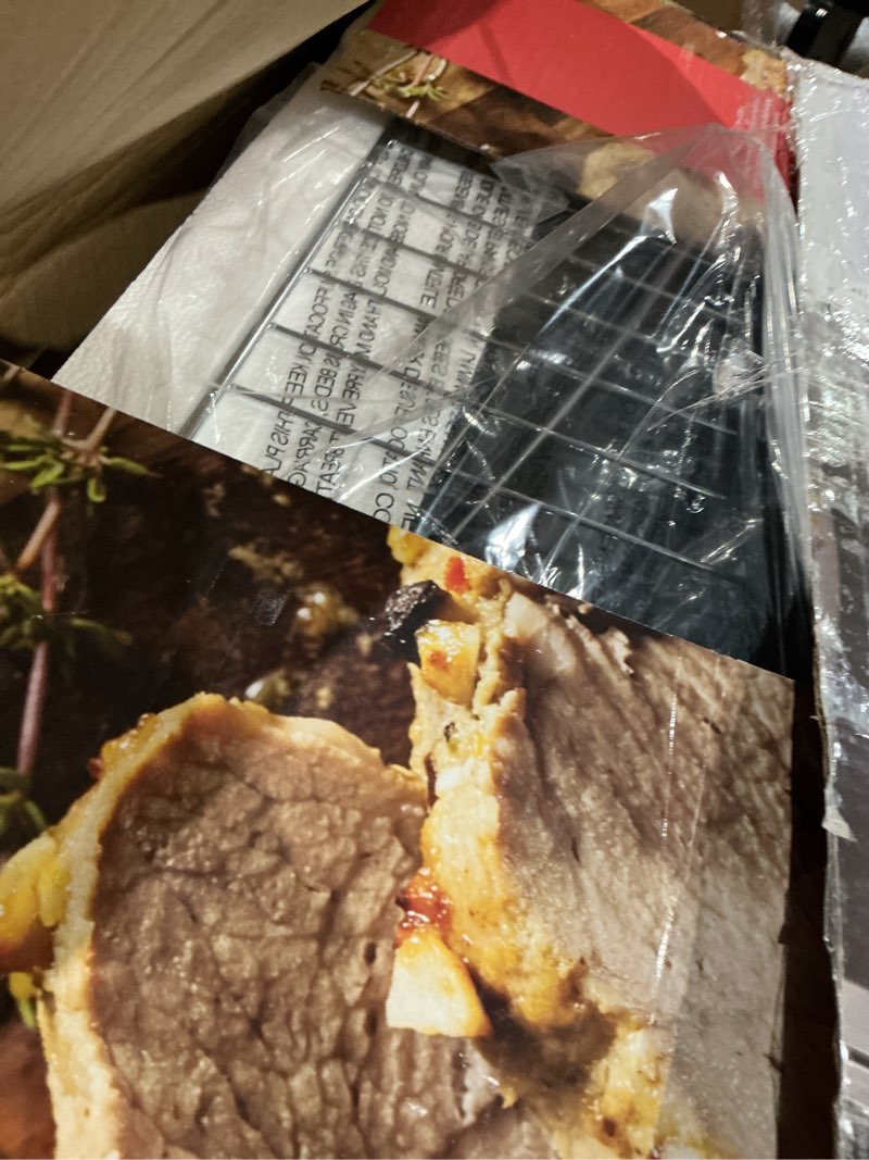 Condition photo showing As Is for black+decker to3250xsbd 8-slice extra wide convection countertop toaster oven, includes bake pan, broil rack & toasting rack, stainless steel/black